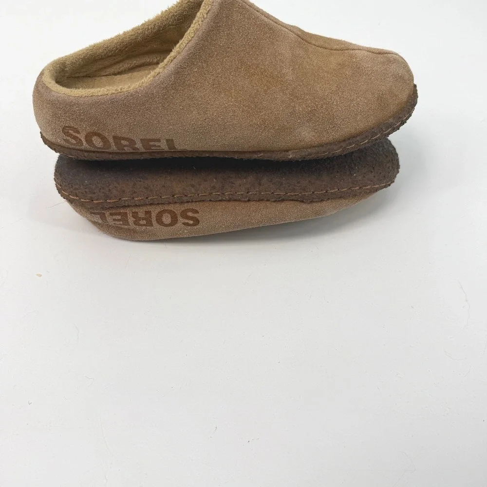 Sorel Suede Slipper Kids 3 Tan Cabincore Gorpcore Hygge Cozy Comfort